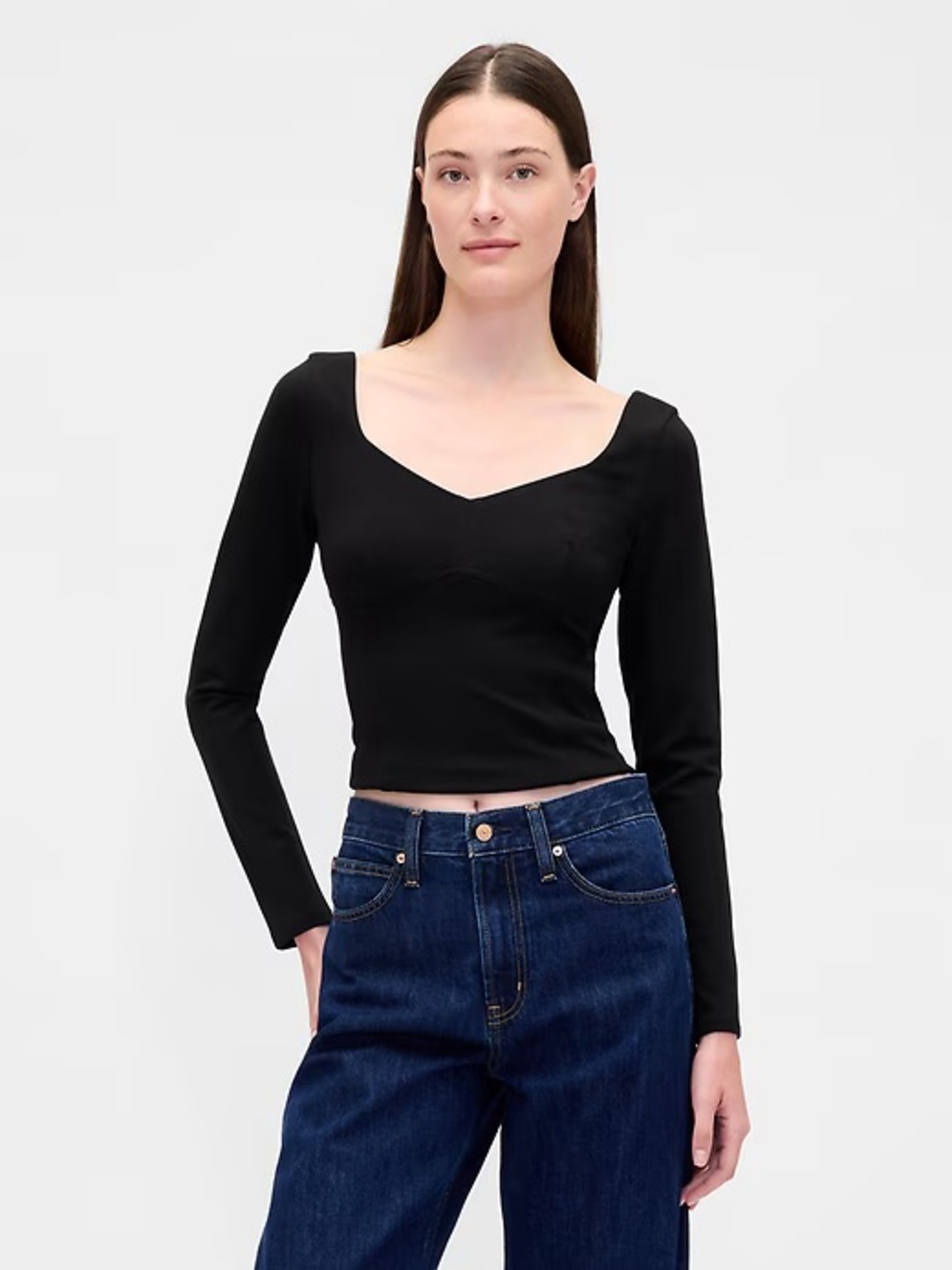 NWT GAP Double Knit Sweetheart Top